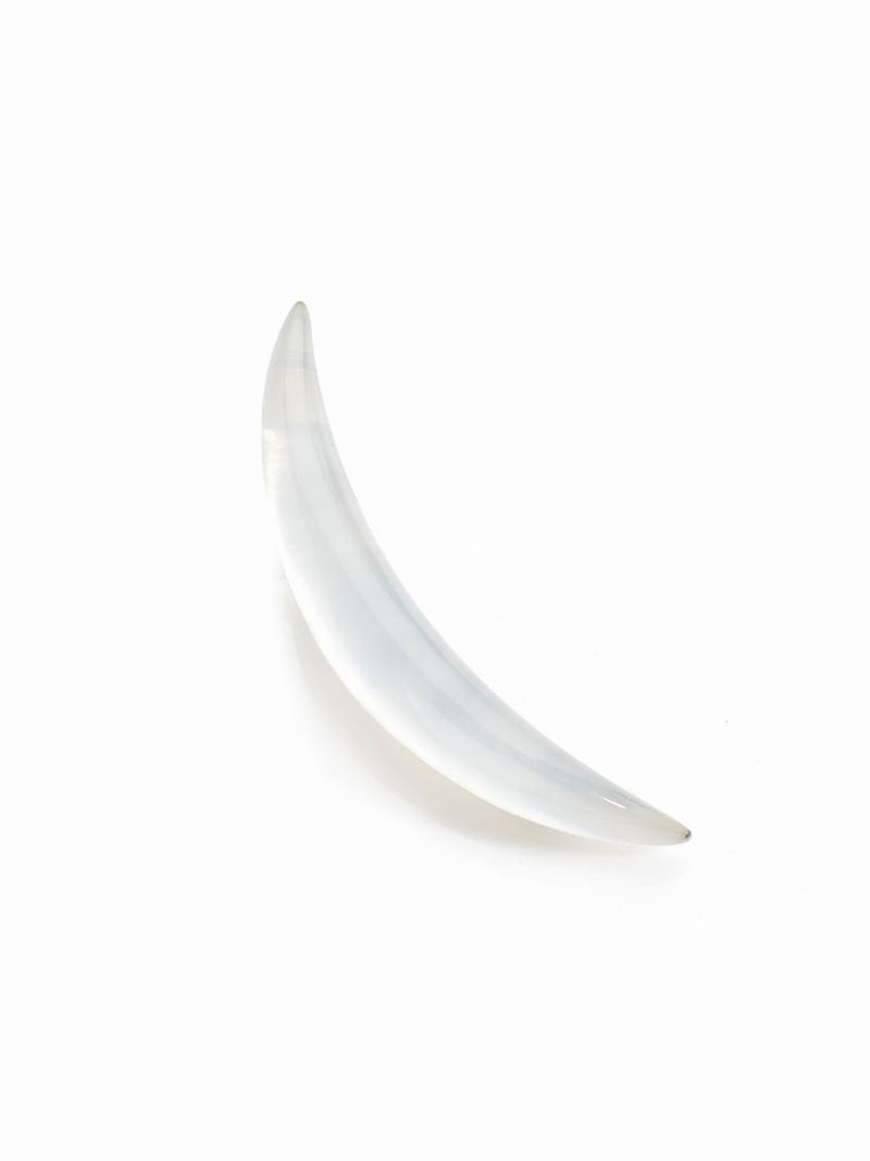 Spilla Vhernier in Oro Giallo e Pietra di Luna
