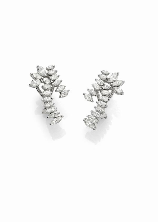 Orecchini in oro bianco e diamanti