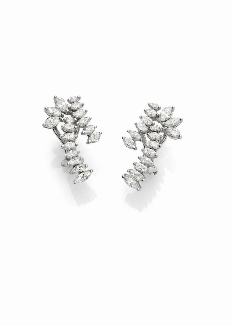 Orecchini in Oro Bianco e Diamanti