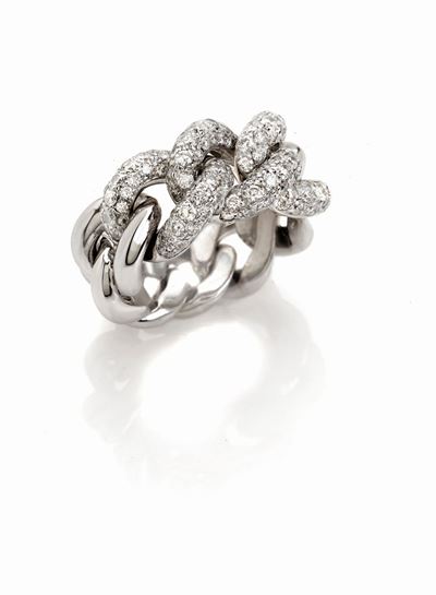 Anello Pomellato Oro Bianco e Diamanti