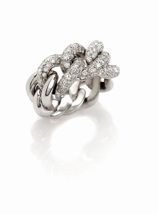 Anello Pomellato oro bianco e diamanti