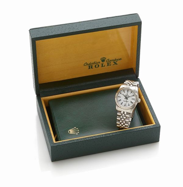 Rolex : Rolex Datejust acciaio con scatola e garanzia  - Asta ASTA A TEMPO - Faraone Casa d'Aste