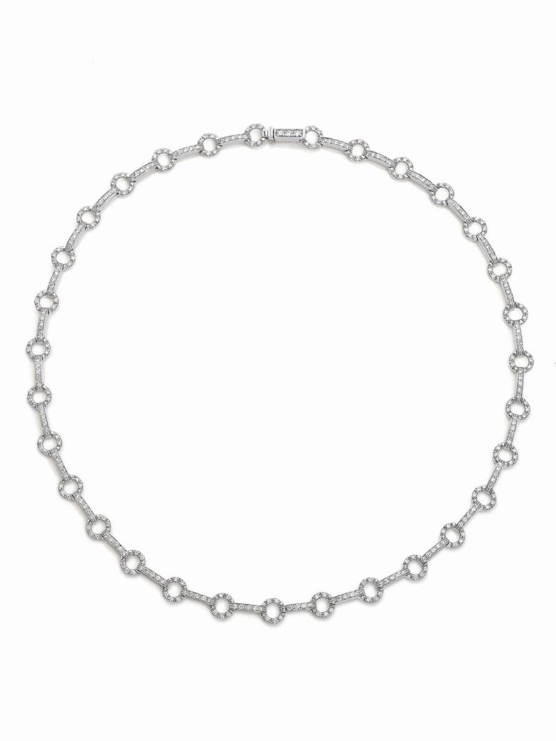 Collana in Oro Bianco e Diamanti