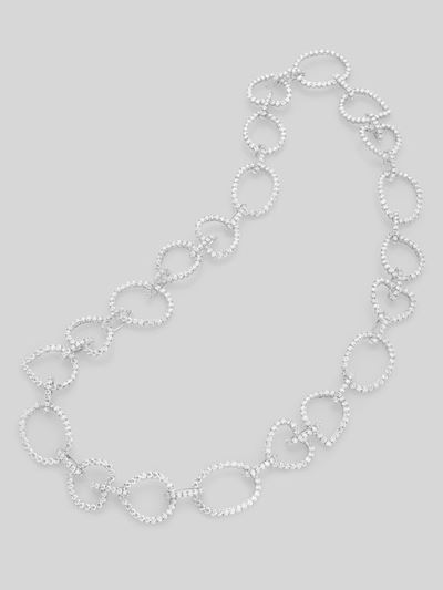 Collana Lunga in Oro Bianco e Diamanti