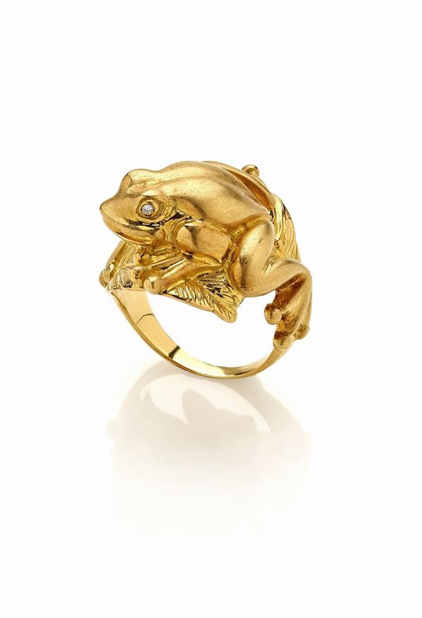 Anello rana firmato Webb