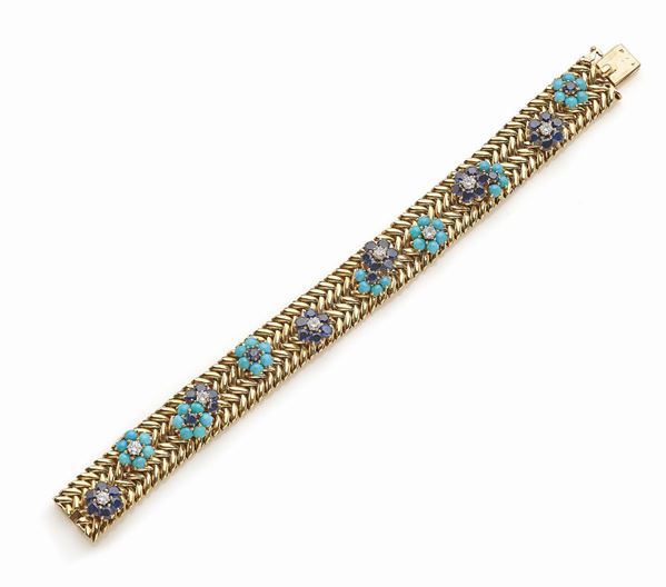 Van Cleef &amp; Arpels : Bracciale con zaffiri firmato Van Cleef  - Asta Gioielli e Orologi del XX Secolo - Faraone Casa d'Aste
