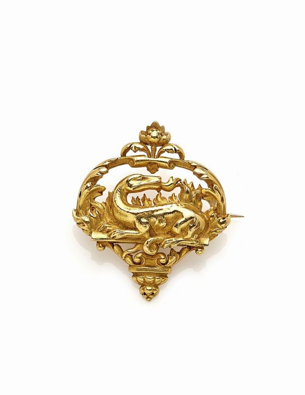 Spilla Boucheron in oro giallo