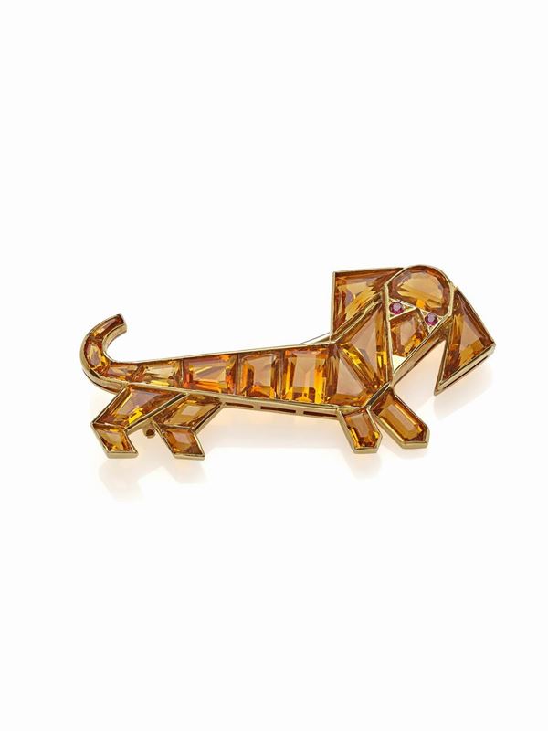 Spilla cane  - Auction Gioielli e Orologi del XX Secolo - Faraone Casa d'Aste