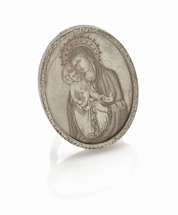 Mario Buccellati : Cornice in argento firmata Mario Buccellati  - Asta Gioielli e Orologi del XX Secolo - Faraone Casa d'Aste