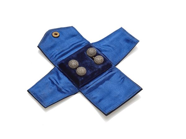 Gemelli Buccellati in argento con scatola  - Auction Gioielli e Orologi del XX Secolo - Faraone Casa d'Aste