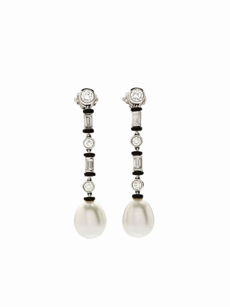 Orecchini Perle con Diamanti