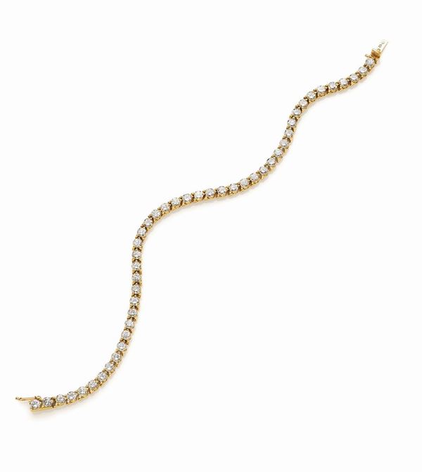Cartier - Bracciale tennis oro e diamanti Cartier