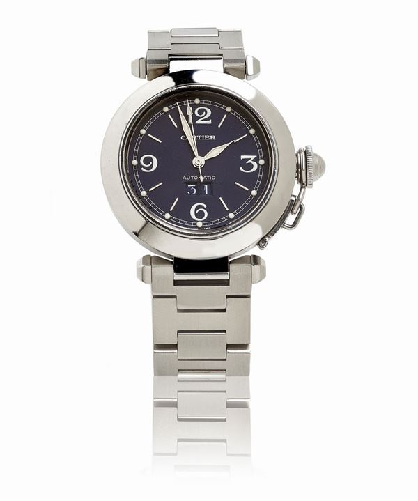 Cartier Pasha C. in acciaio  - Auction Gioielli e Orologi del XX Secolo - Faraone Casa d'Aste