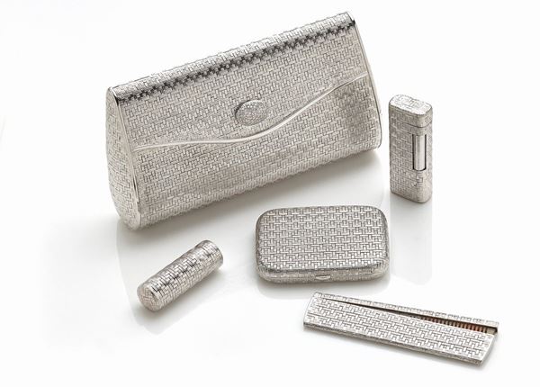 Borsetta con accessori in oro