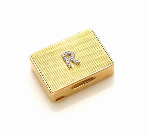 Porta pillole in oro giallo   - Auction Gioielli e Orologi del XX Secolo - Faraone Casa d'Aste