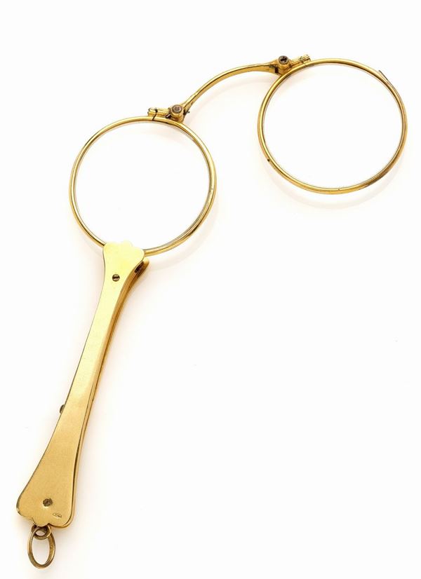 Lorgnette in oro giallo