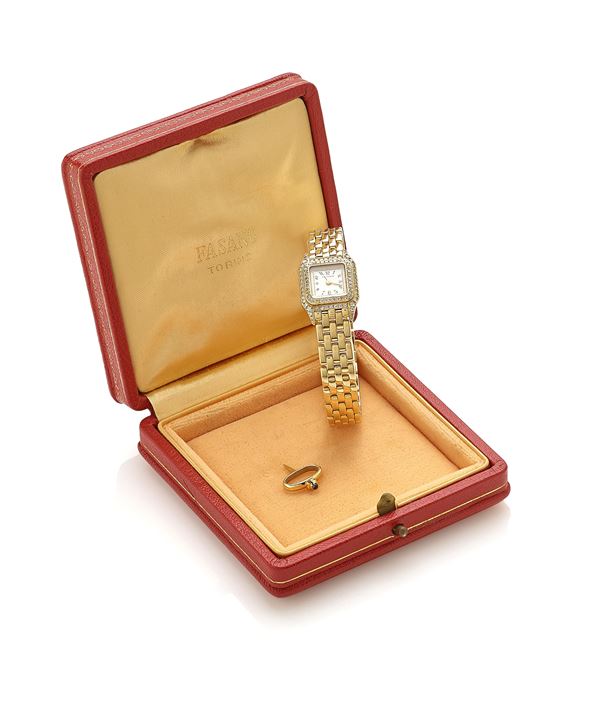 Cartier : Cartier Mini Panth&#232;re in oro giallo e diamanti  - Asta Gioielli e Orologi del XX Secolo - Faraone Casa d'Aste