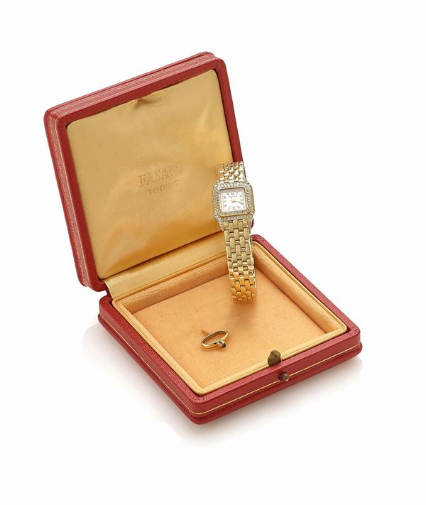 Cartier : Cartier Mini Panth&#232;re in oro giallo e diamanti  - Asta Gioielli e Orologi del XX Secolo - Faraone Casa d'Aste