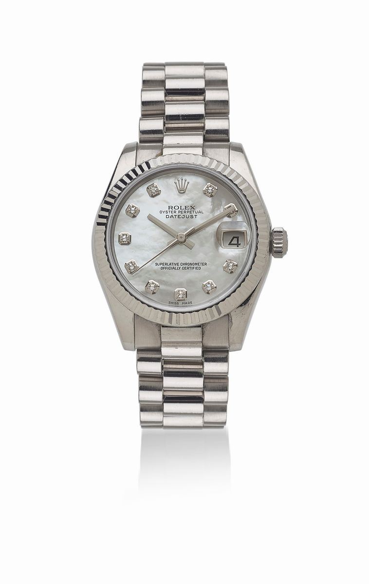 Rolex Oyster Perpetual Datejust in Oro Bianco e Diamanti