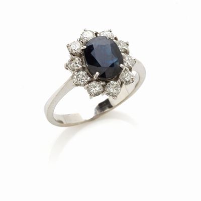 Anello Margherita con Zaffiro