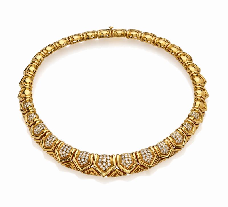 Collier in Oro Giallo e Diamanti
