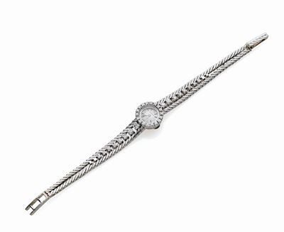 Jaegerle Coultre Anni '70 in Oro Bianco e Diamanti