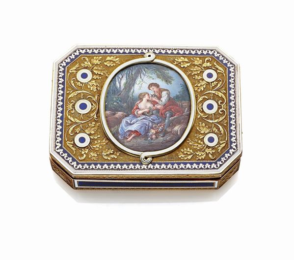 Trousse in oro giallo e smalti  - Asta Gioielli e Orologi del XX Secolo - Faraone Casa d'Aste