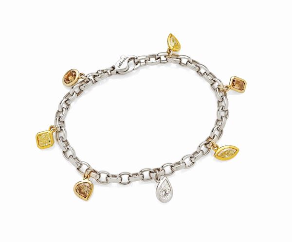 Bracciale Sabbadiniin oro bianco e diamanti