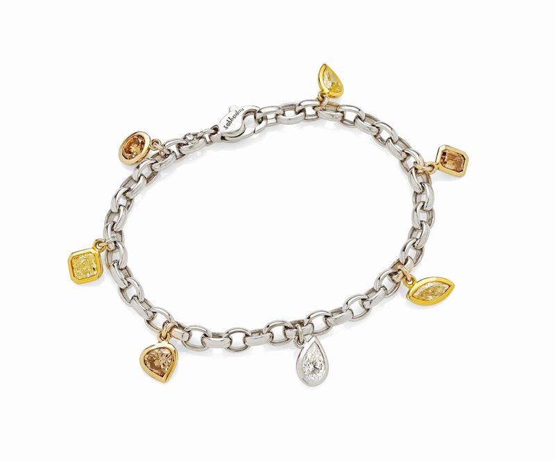 Bracciale Sabbadini in Oro Bianco e Diamanti