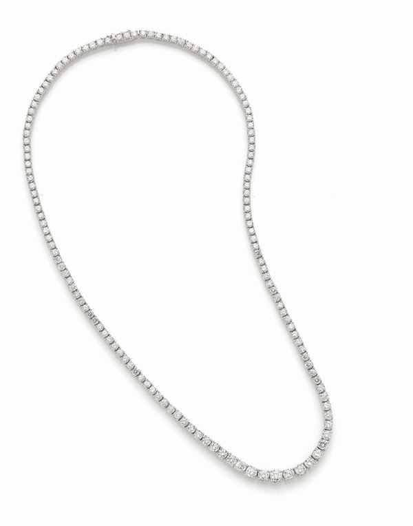 Collana tennis in oro bianco