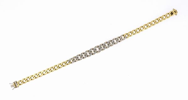 Bracciale groumette in oro con diamanti 