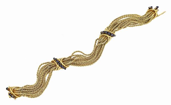 Bracciale in oro con zaffiri 