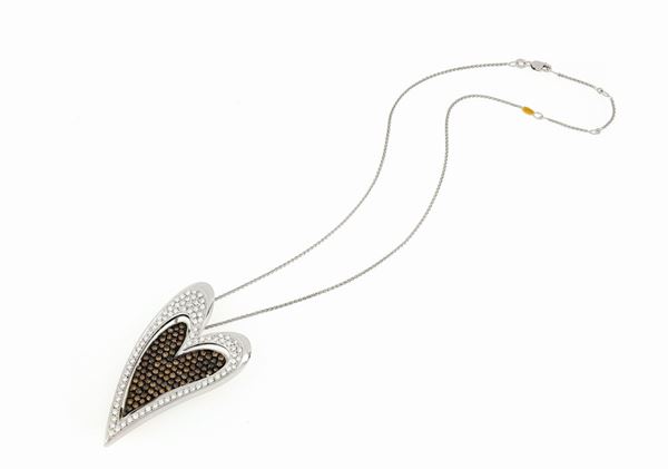 Pendente Recarlo in platino con diamanti