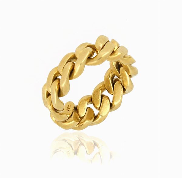 Anello groumette in oro giallo