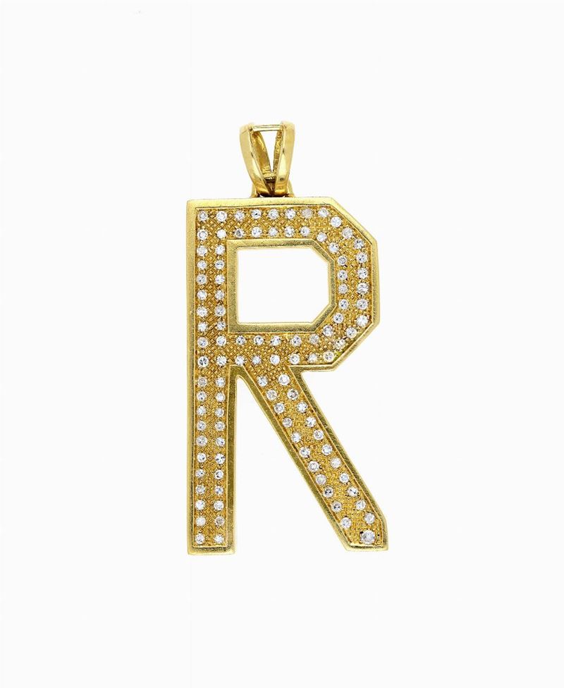 Pendente in Oro con Diamanti Huit Huit