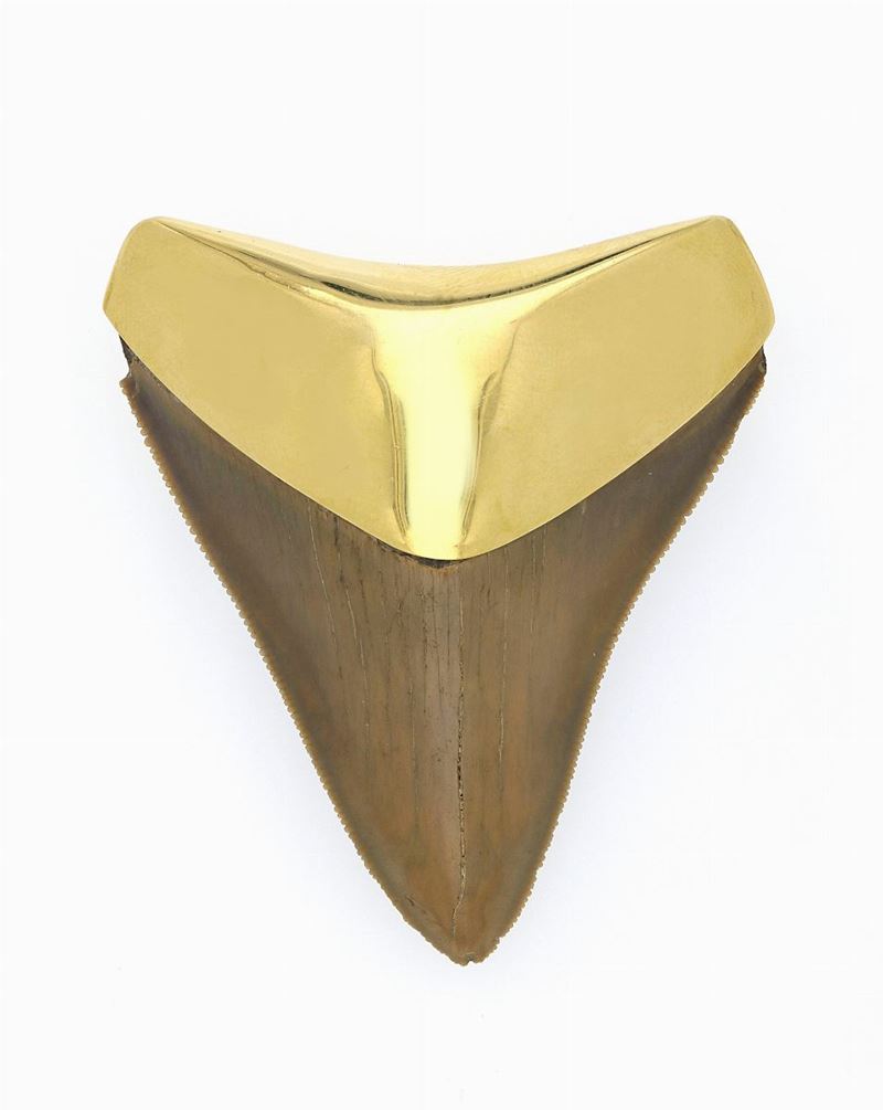 Pendente in Oro e Materiale Organico