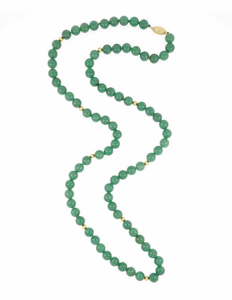 Collana in Oro con Quarzo Avventurina