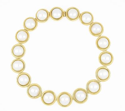 Collana in Oro Giallo con Perle Mabe