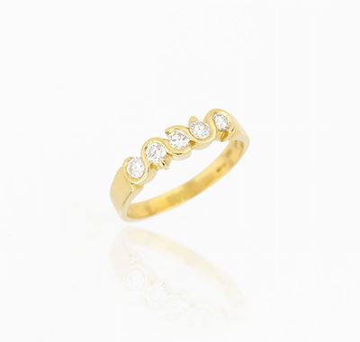 Anello in Oro Giallo e Diamanti