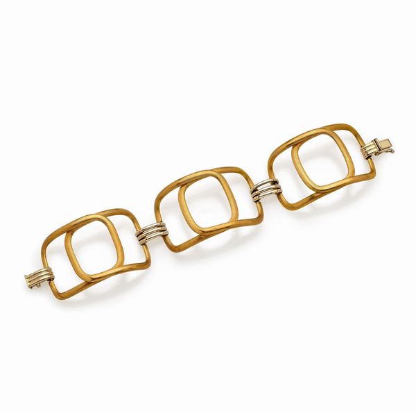 Bracciale in oro due colori