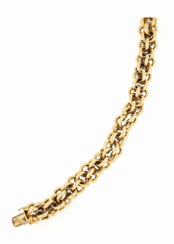 Bracciale ad anelli in oro giallo