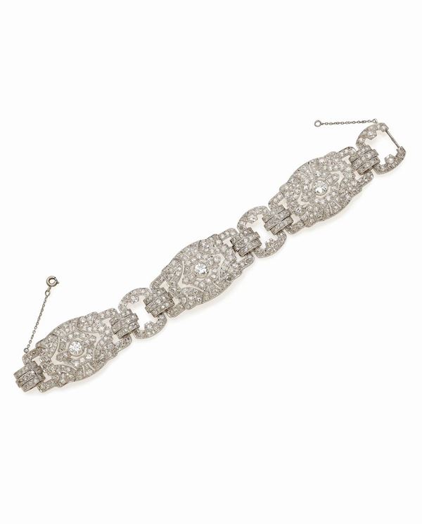 Bracciale in platino e diamanti