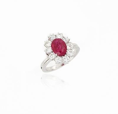 Anello Margherita con Rubino Sintetico