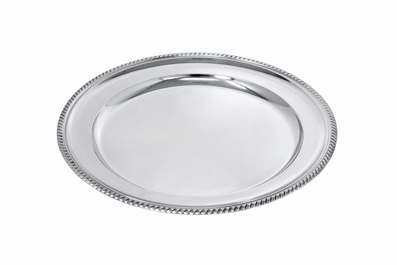 Piatto Argento Firmato Calderoni