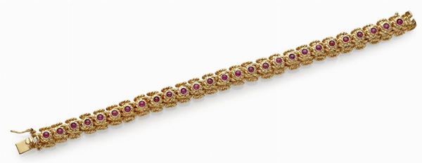 Bracciale in oro con rubini  - Auction ASTA A TEMPO - APRILE - Faraone Casa d'Aste