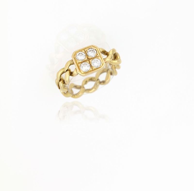 Anello Groumette e Diamanti