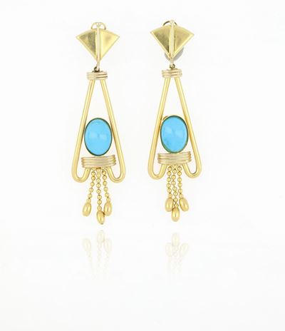 Orecchini in Oro con Turchese