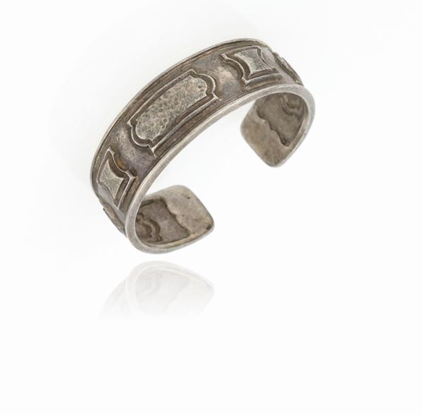 Mario Buccellati : Bracciale schiva in argento firmato Mario Buccellati  - Asta ASTA A TEMPO - MAGGIO - Faraone Casa d'Aste