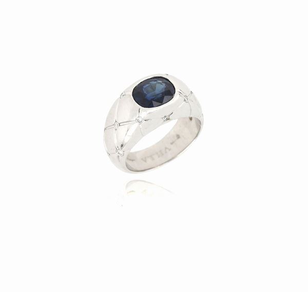 Anello Villa con zaffiro
