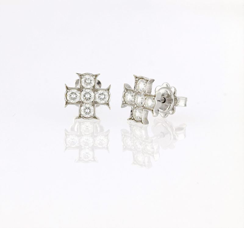 Orecchini in Oro Bianco e Diamanti